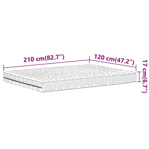 Schaumstoffmatratze 120x210 cm H2/H3