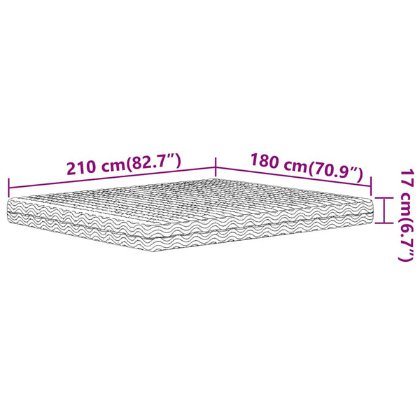 Schaumstoffmatratze 180x210 cm H2/H3