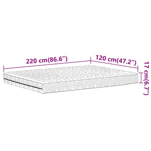 Schaumstoffmatratze 120x220 cm H2/H3