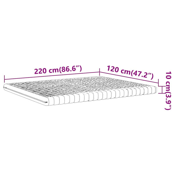 Schaumstoffmatratze 120x220 cm, 7-Zonen, Weiß