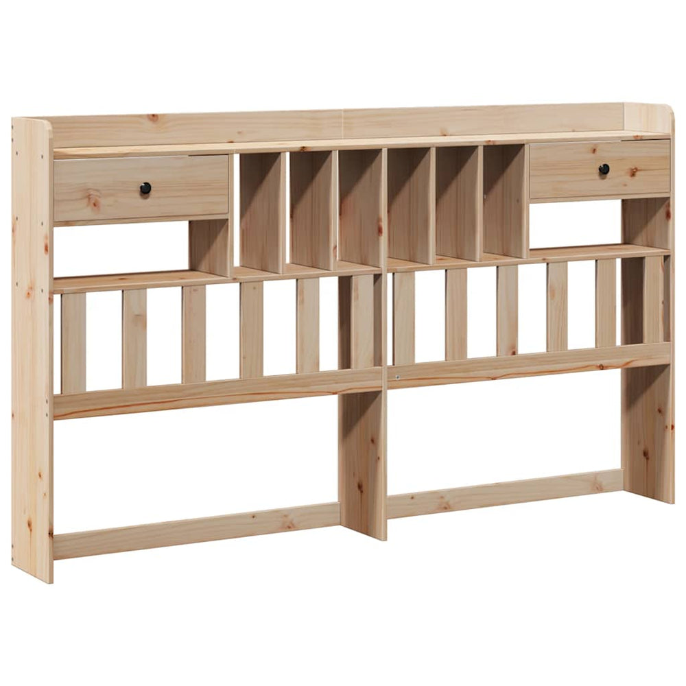 Kopfteil 180 cm Kiefer Massivholz mit Stauraum