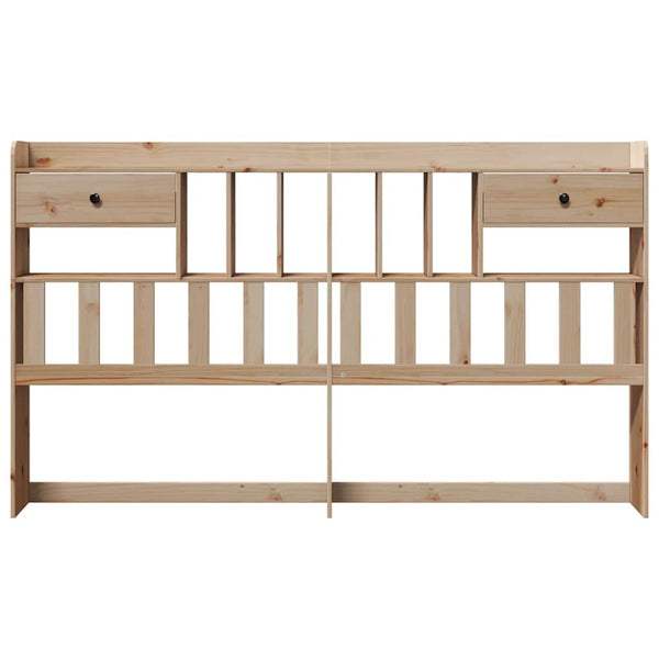 Kopfteil 180 cm Kiefer Massivholz mit Stauraum