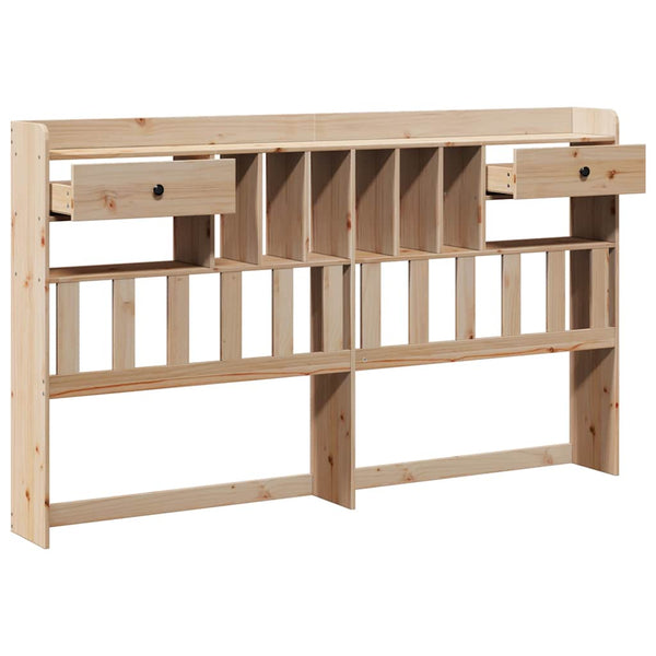 Kopfteil 180 cm Kiefer Massivholz mit Stauraum