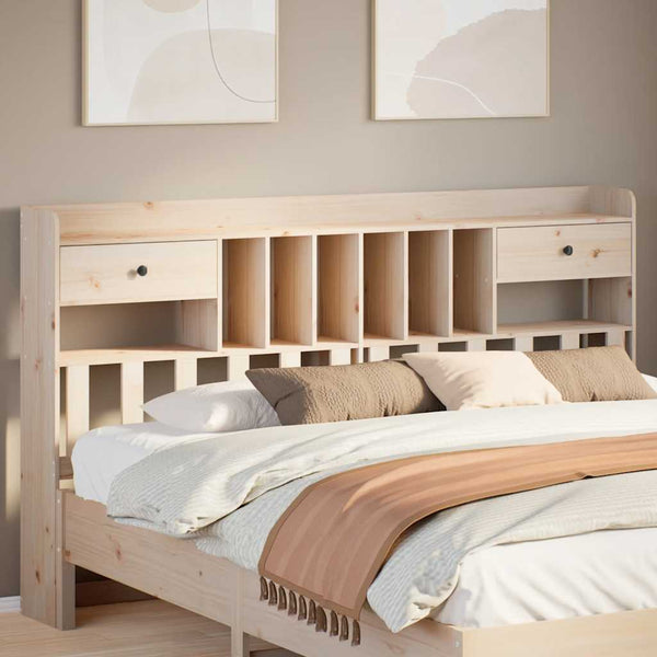 Kopfteil 180 cm Kiefer Massivholz mit Stauraum