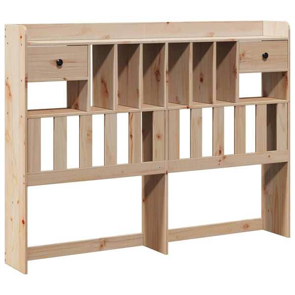 Kopfteil 160 cm Kiefer Massivholz mit Stauraum