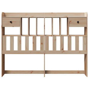 Kopfteil 160 cm Kiefer Massivholz mit Stauraum