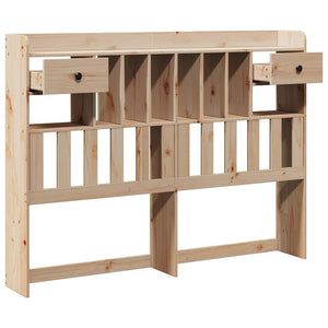 Kopfteil 160 cm Kiefer Massivholz mit Stauraum