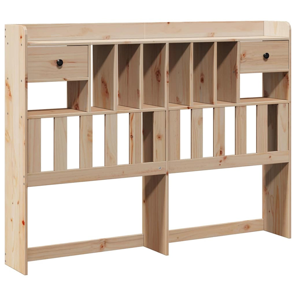 Kopfteil 140 cm Kiefer Massivholz mit Stauraum