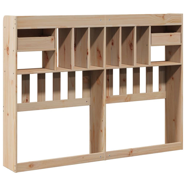 Kopfteil 140 cm Kiefer Massivholz mit Stauraum