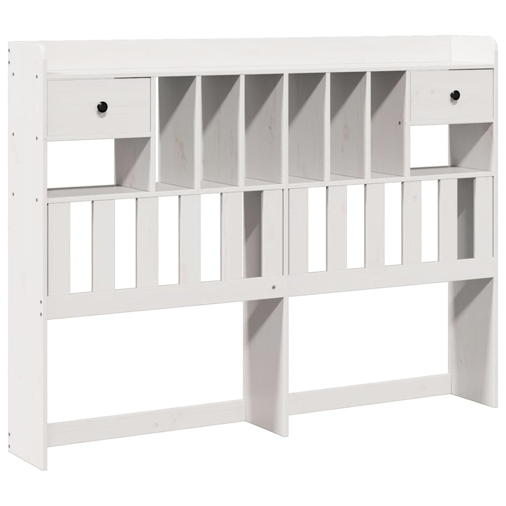 Kopfteil Weiß 140 cm Massivholz Kiefer