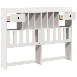 Kopfteil Weiß 140 cm Massivholz Kiefer