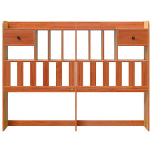 vidaXL Tête de lit avec rangement marron miel 140 cm Pin massif