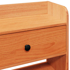 vidaXL Tête de lit avec rangement marron miel 140 cm Pin massif