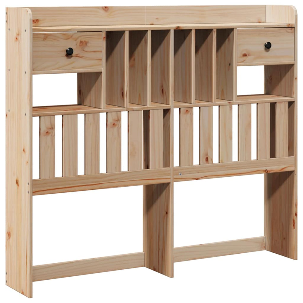 Kopfteil 135 cm Kiefer Massivholz mit Stauraum