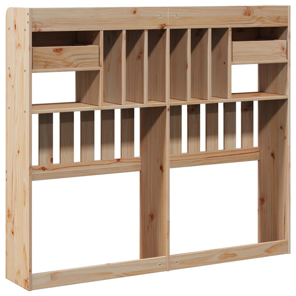 Kopfteil 135 cm Kiefer Massivholz mit Stauraum