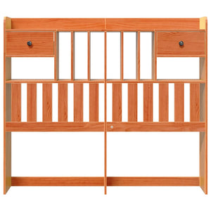 Kopfteil 120 cm mit Stauraum, Wachsbraun