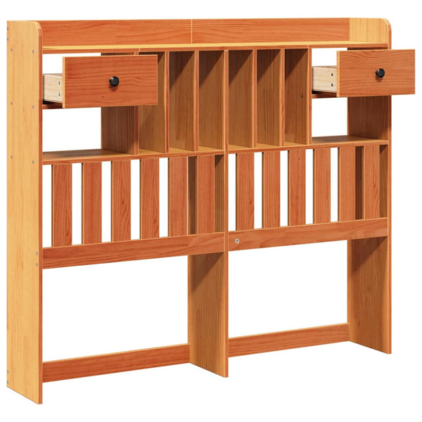 Kopfteil 120 cm mit Stauraum, Wachsbraun
