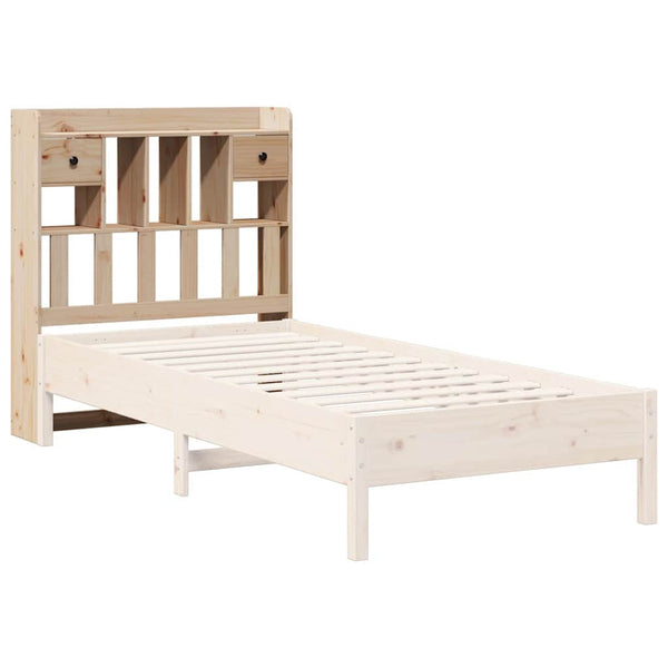 Kopfteil 90cm Kiefer Massivholz mit Stauraum