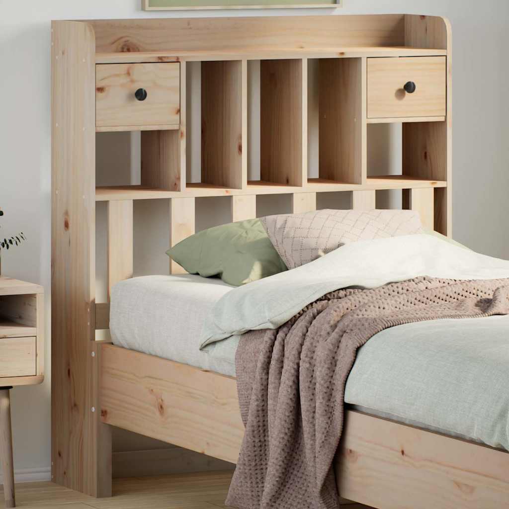 Kopfteil 90cm Kiefer Massivholz mit Stauraum