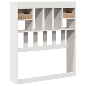 Kopfteil Weiß 90 cm Massivholz mit Stauraum