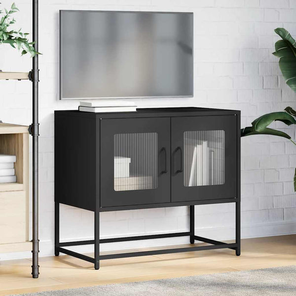 Schwarzer TV-Schrank, 68 cm