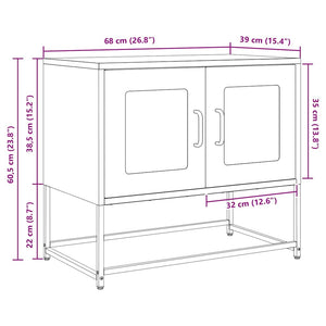 Schwarzer TV-Schrank, 68 cm