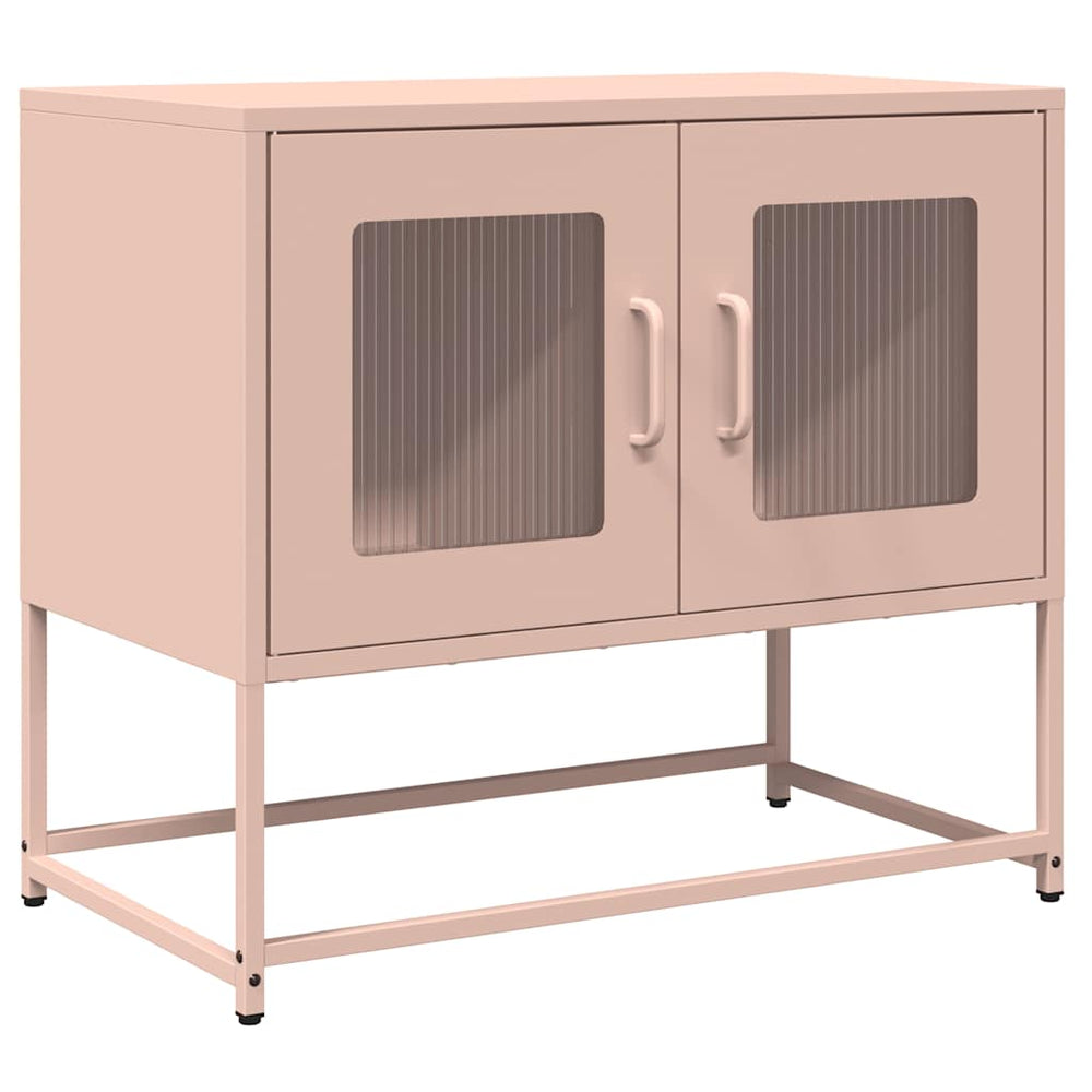 Rosa TV-Schrank aus Stahl