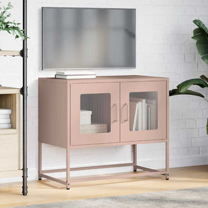 Rosa TV-Schrank aus Stahl