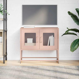 Rosa TV-Schrank aus Stahl