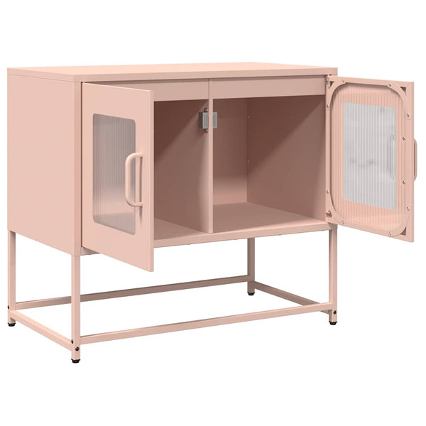 Rosa TV-Schrank aus Stahl