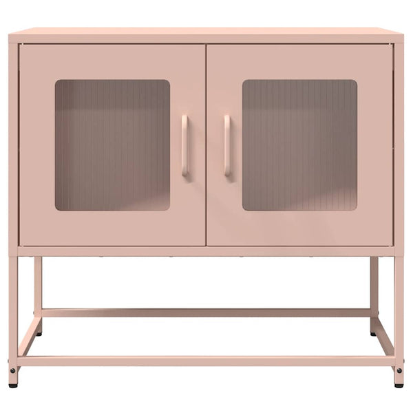 Rosa TV-Schrank aus Stahl