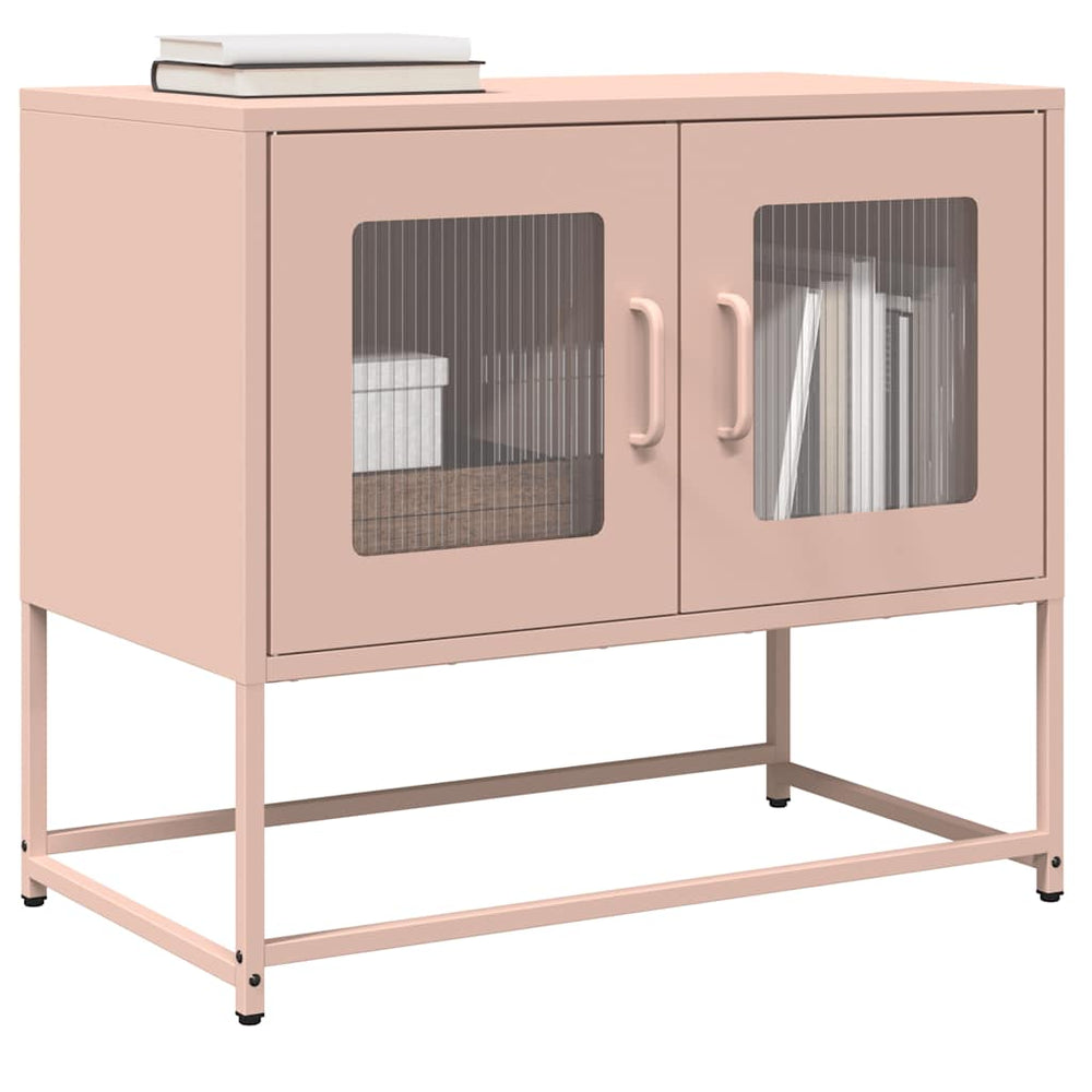 Rosa TV-Schrank aus Stahl