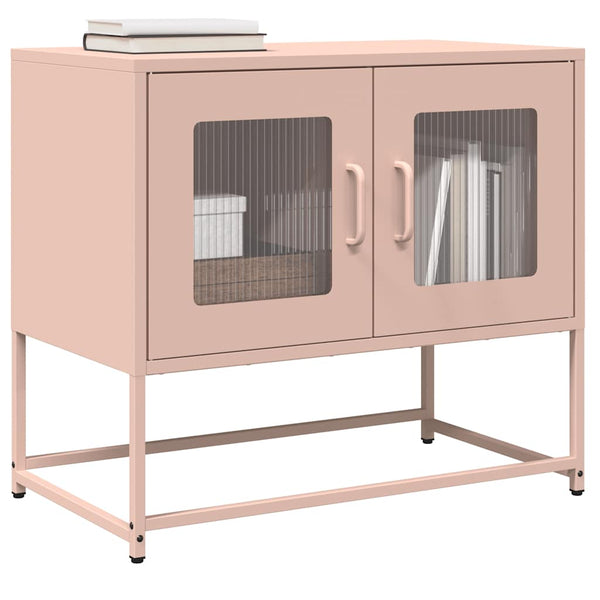 Rosa TV-Schrank aus Stahl
