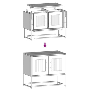 TV-Schrank Senfgelb Stahl 68 cm