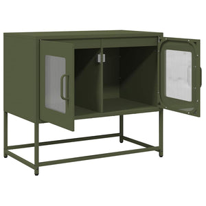 TV-Schrank Olivgrün Stahl 68x60,5 cm