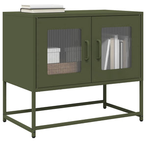 TV-Schrank Olivgrün Stahl 68x60,5 cm
