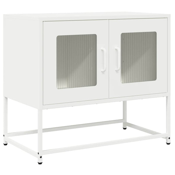 Meuble TV vidaXL blanc 68x39x60,5 cm acier laminé à froid