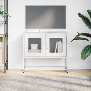 Meuble TV vidaXL blanc 68x39x60,5 cm acier laminé à froid