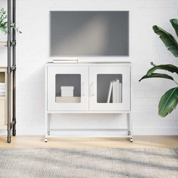 Meuble TV vidaXL blanc 68x39x60,5 cm acier laminé à froid