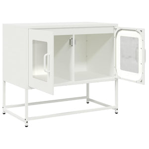 Meuble TV vidaXL blanc 68x39x60,5 cm acier laminé à froid