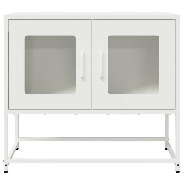 Meuble TV vidaXL blanc 68x39x60,5 cm acier laminé à froid