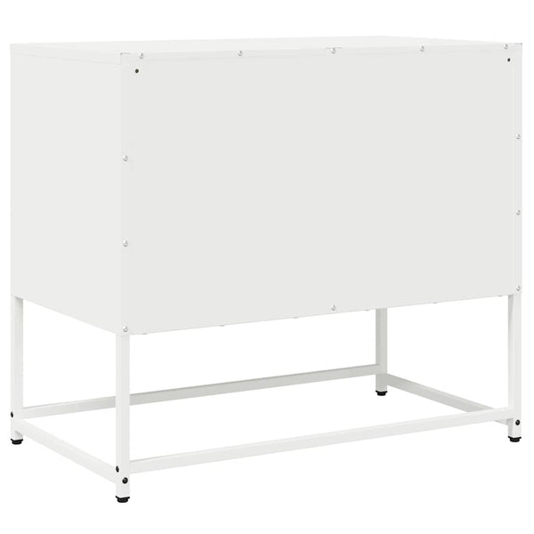 Meuble TV vidaXL blanc 68x39x60,5 cm acier laminé à froid