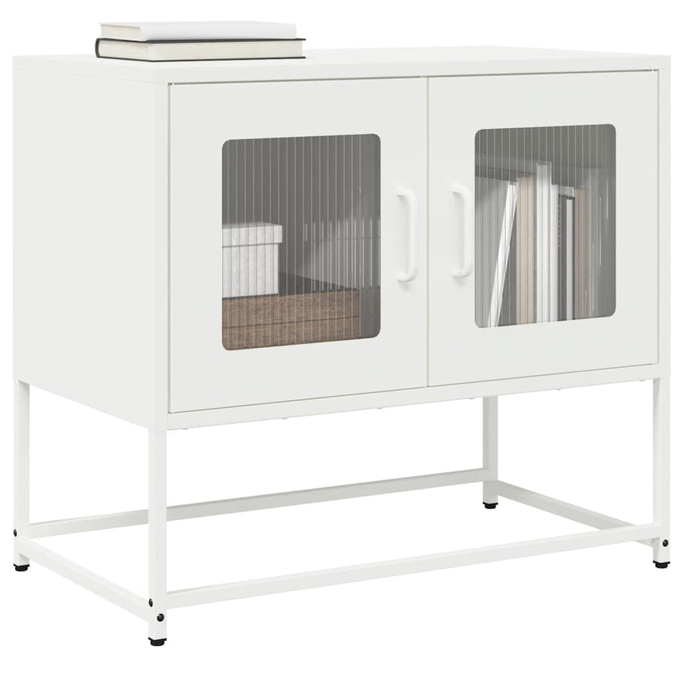Weißer TV-Schrank aus Stahl, 68 cm