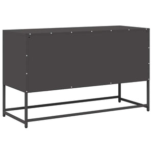 Schwarzer TV-Schrank aus Stahl, 100,5 cm