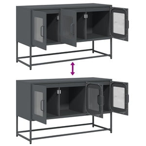 Anthrazit TV-Schrank aus Stahl – 100,5 cm