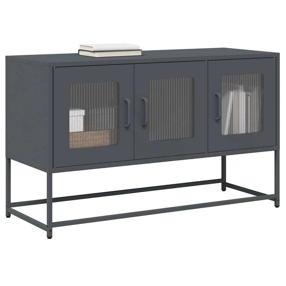 Anthrazit TV-Schrank aus Stahl – 100,5 cm