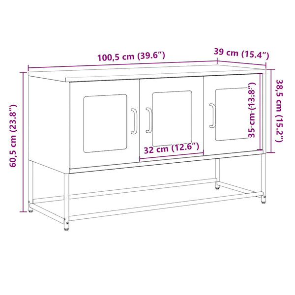 Weißer TV-Schrank, 100,5 cm