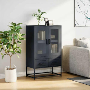 vidaXL Highboard anthracite 68x39x111,5 cm acier