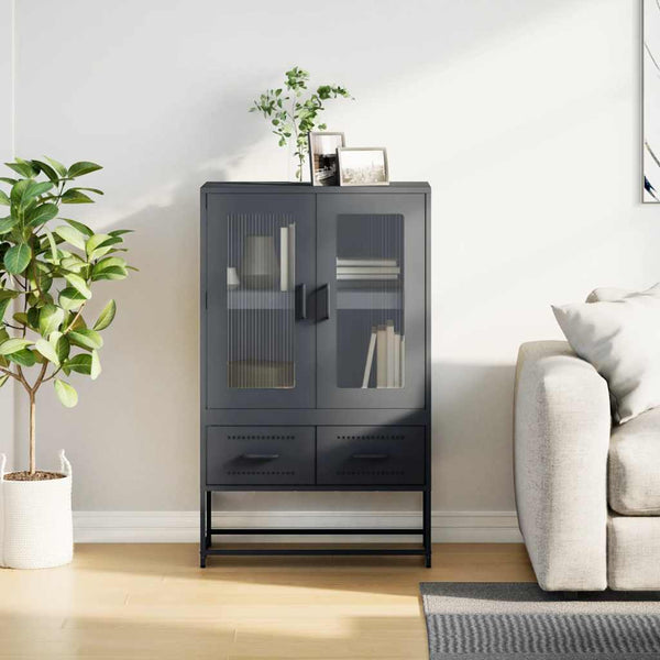 vidaXL Highboard anthracite 68x39x111,5 cm acier