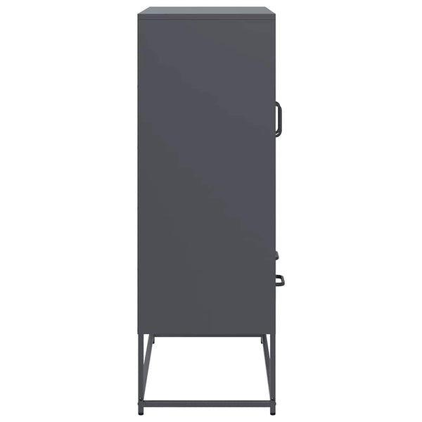 vidaXL Highboard anthracite 68x39x111,5 cm acier